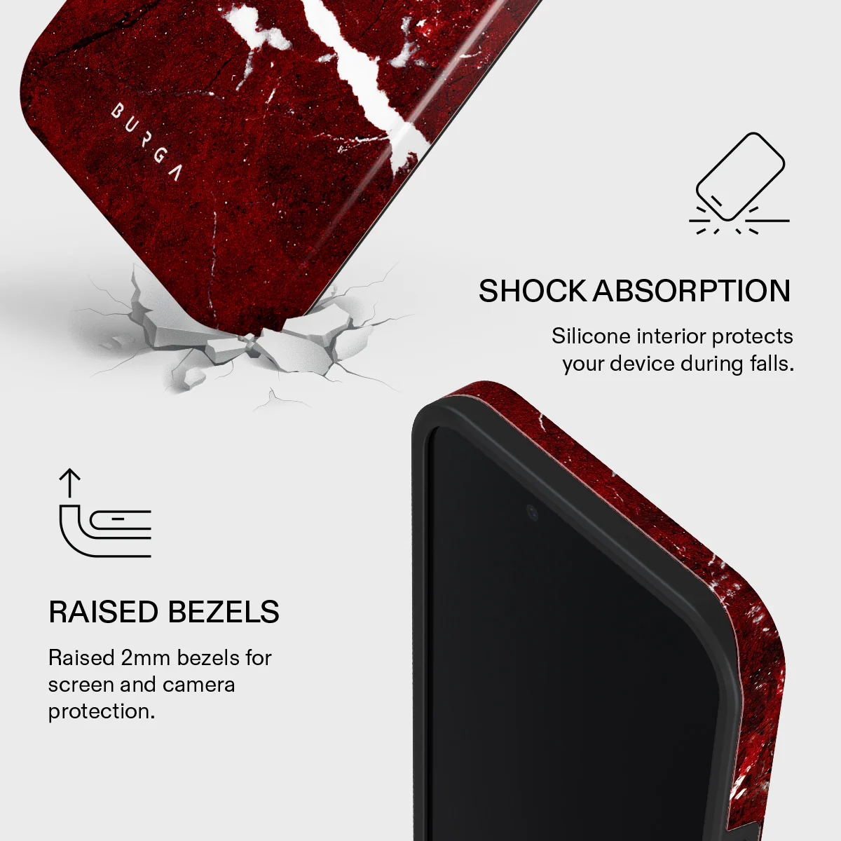 Iconic Red Ruby - Marble iPhone 17e Case - Image 4
