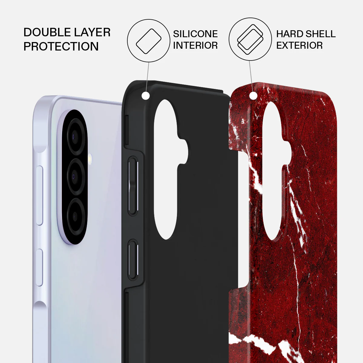 Iconic Red Ruby - Marble Samsung Galaxy A37 5G Case - Image 2