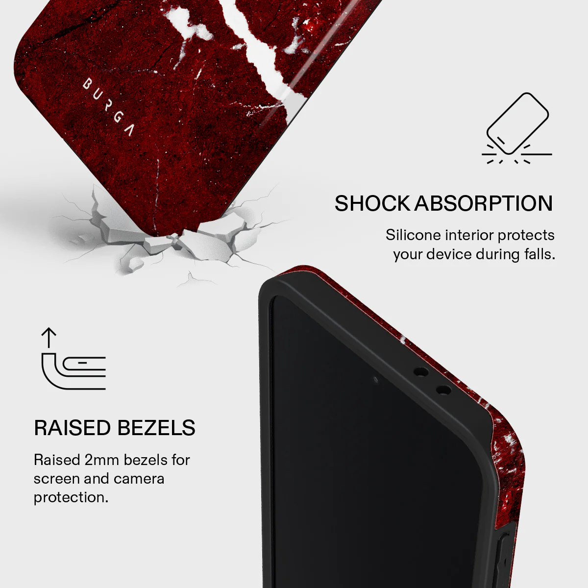 Iconic Red Ruby - Marble Samsung Galaxy A37 5G Case - Image 4