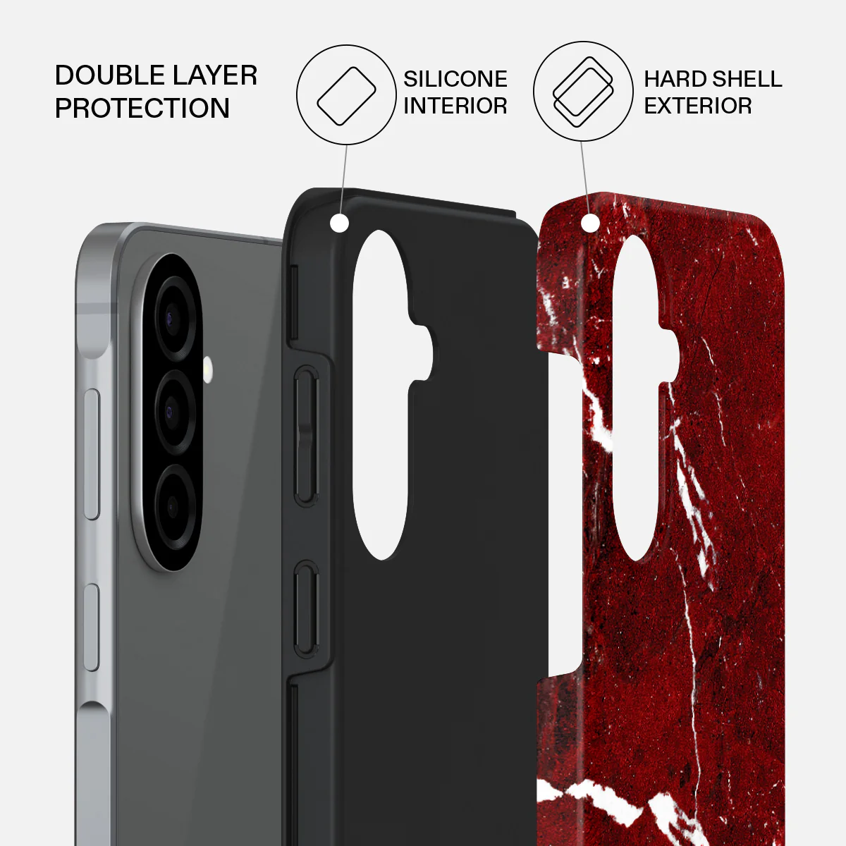 Iconic Red Ruby - Marble Samsung Galaxy A57 5G Case - Image 2