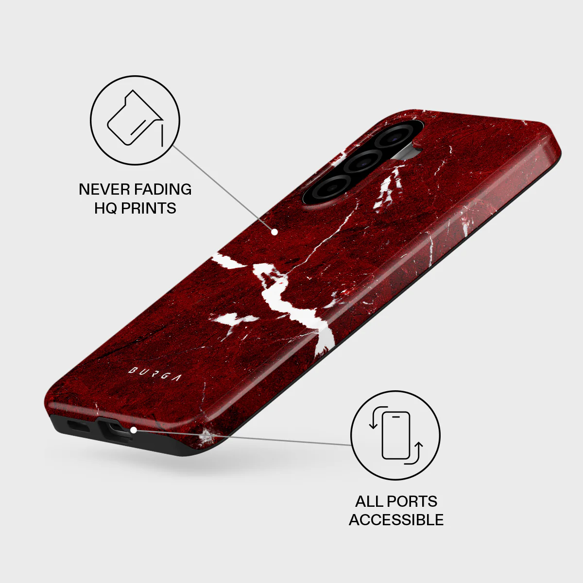 Iconic Red Ruby - Marble Samsung Galaxy A57 5G Case - Image 3