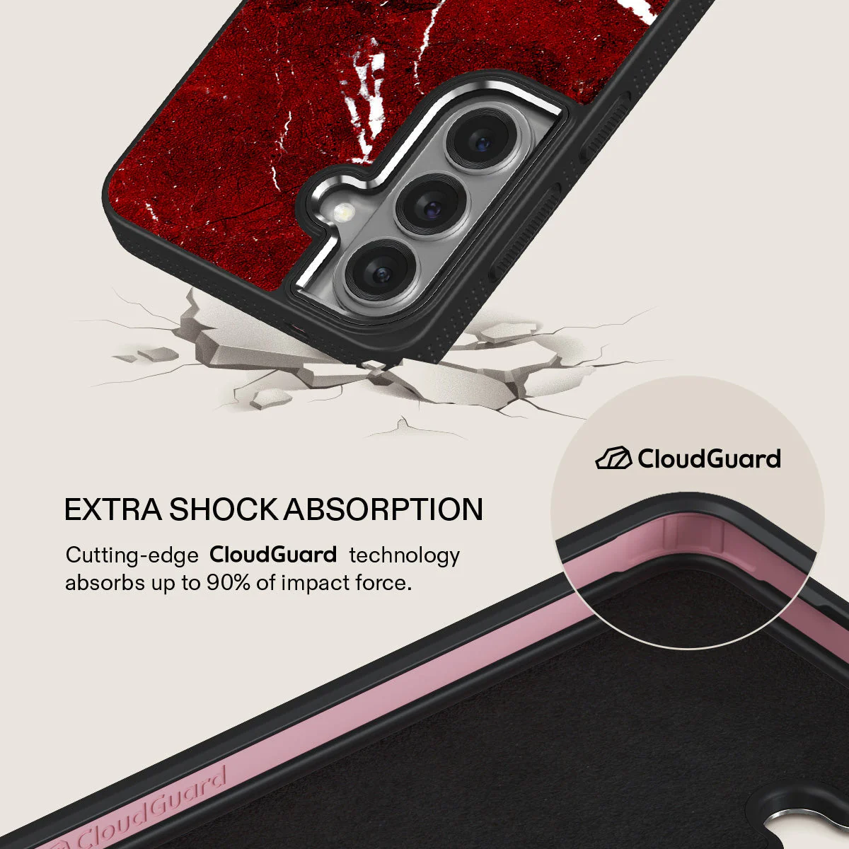 Iconic Red Ruby - Marble Samsung Galaxy S26 Case - Image 14