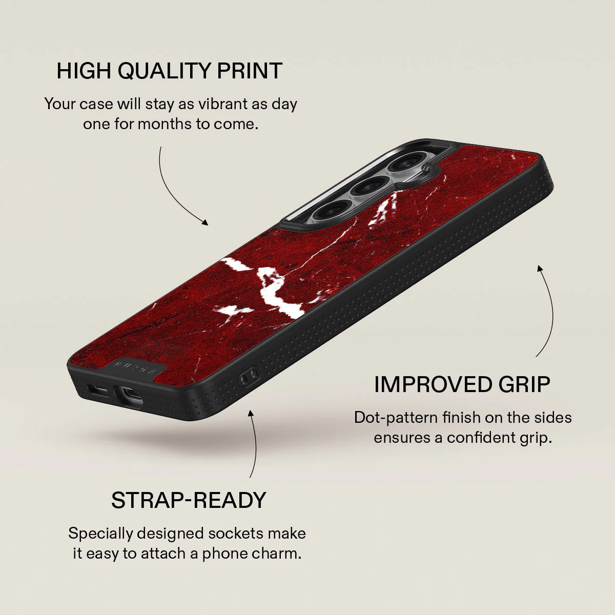 Iconic Red Ruby - Marble Samsung Galaxy S26 Case - Image 16