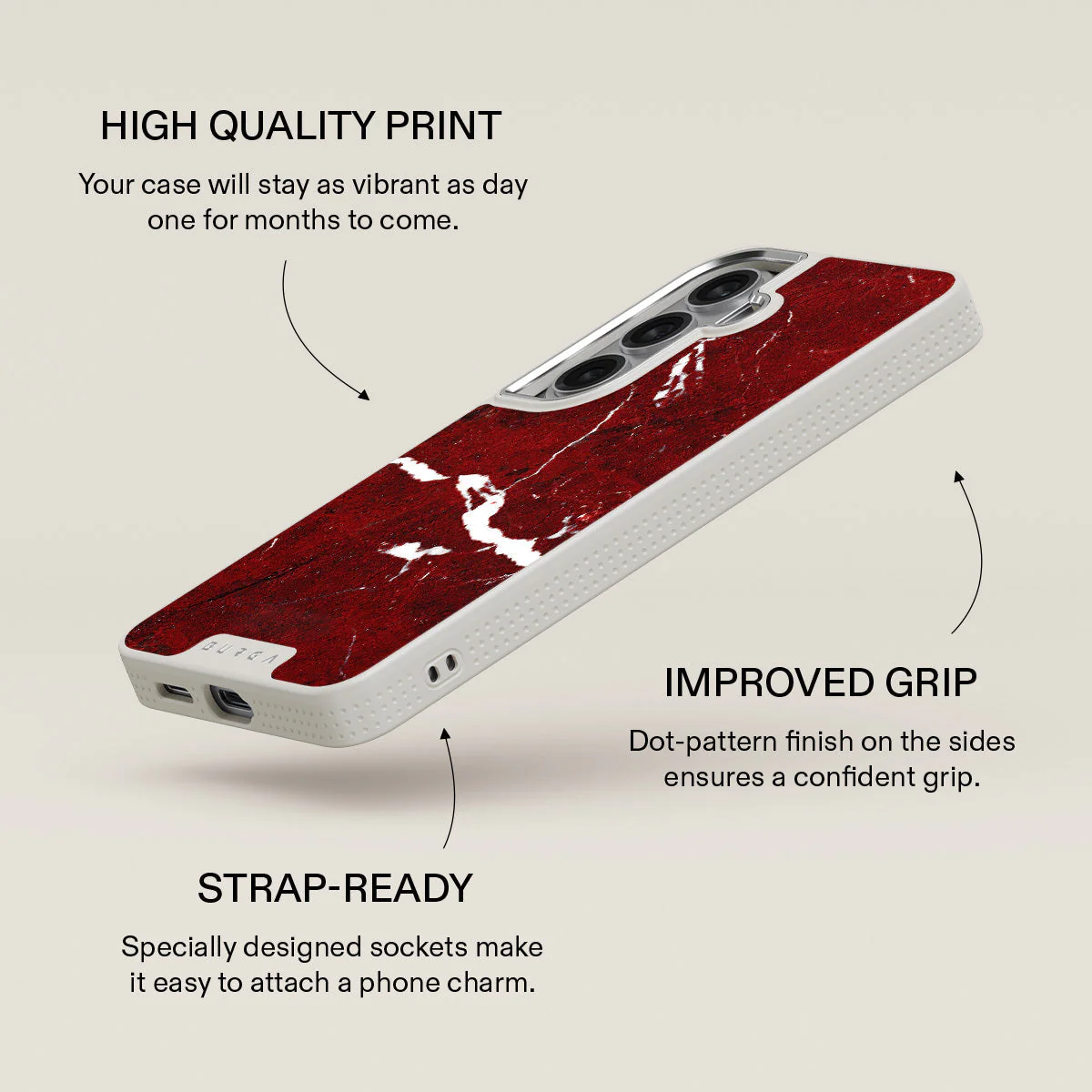 Iconic Red Ruby - Marble Samsung Galaxy S26 Case - Image 37