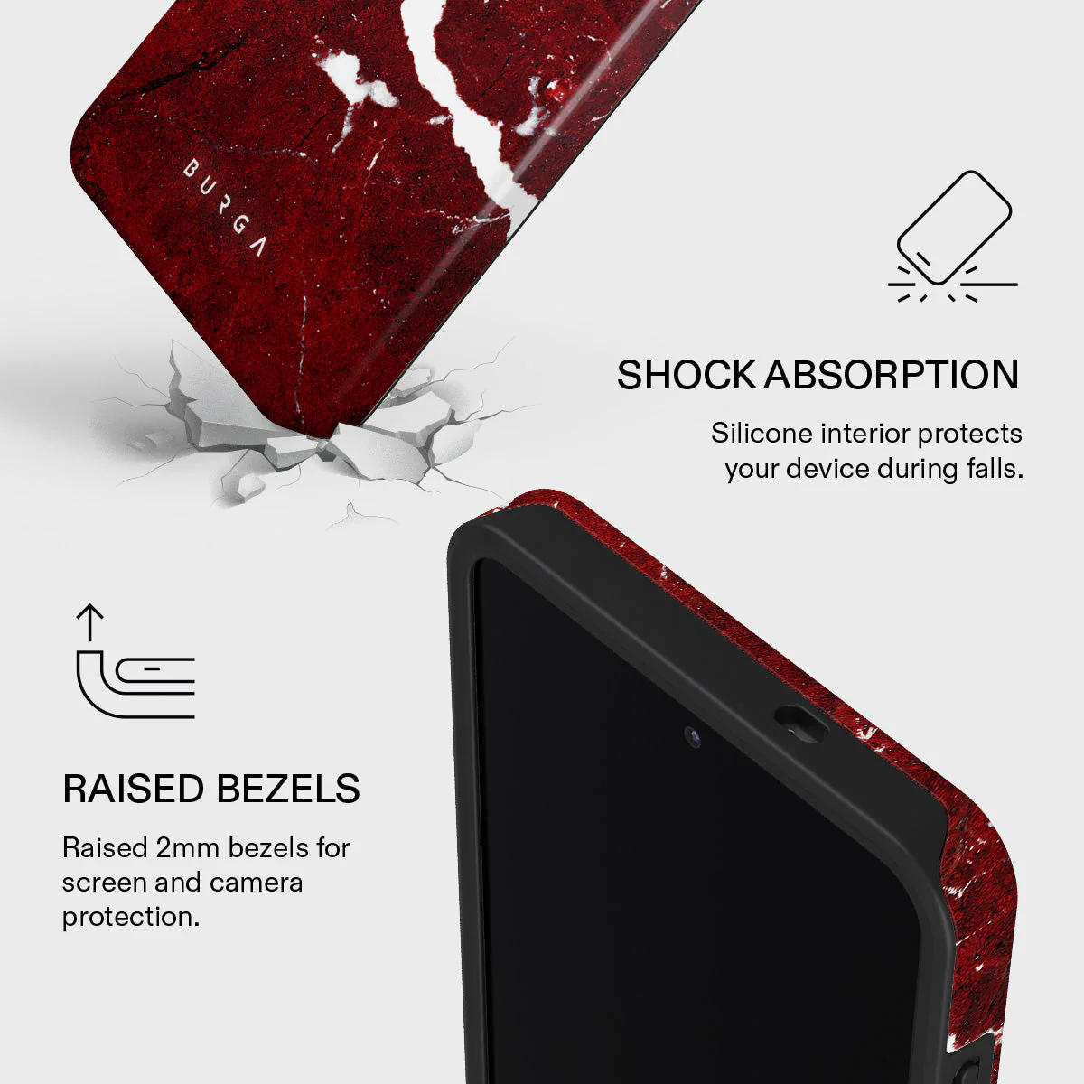 Iconic Red Ruby - Marble Samsung Galaxy S26 Case - Image 4