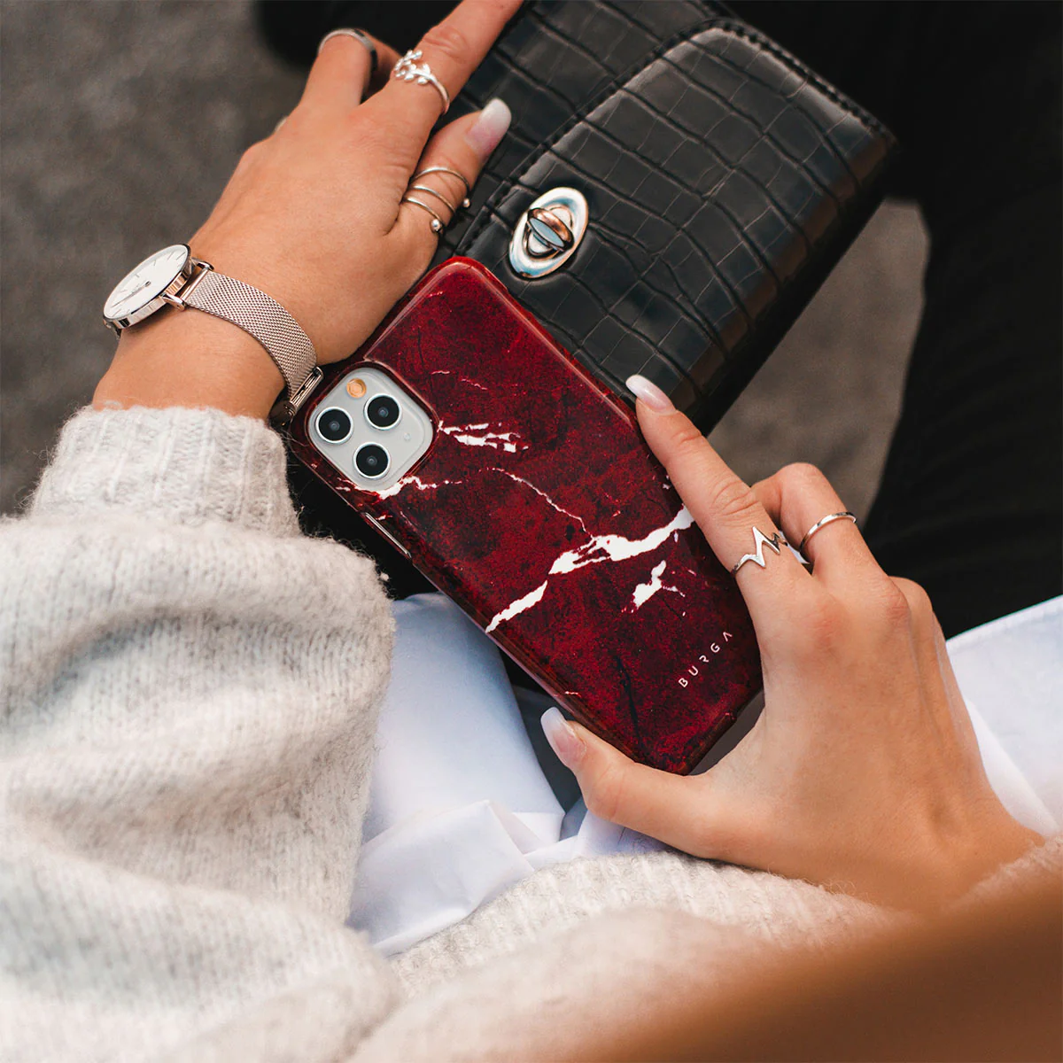 Iconic Red Ruby - Marble Samsung Galaxy S26 Case - Image 43