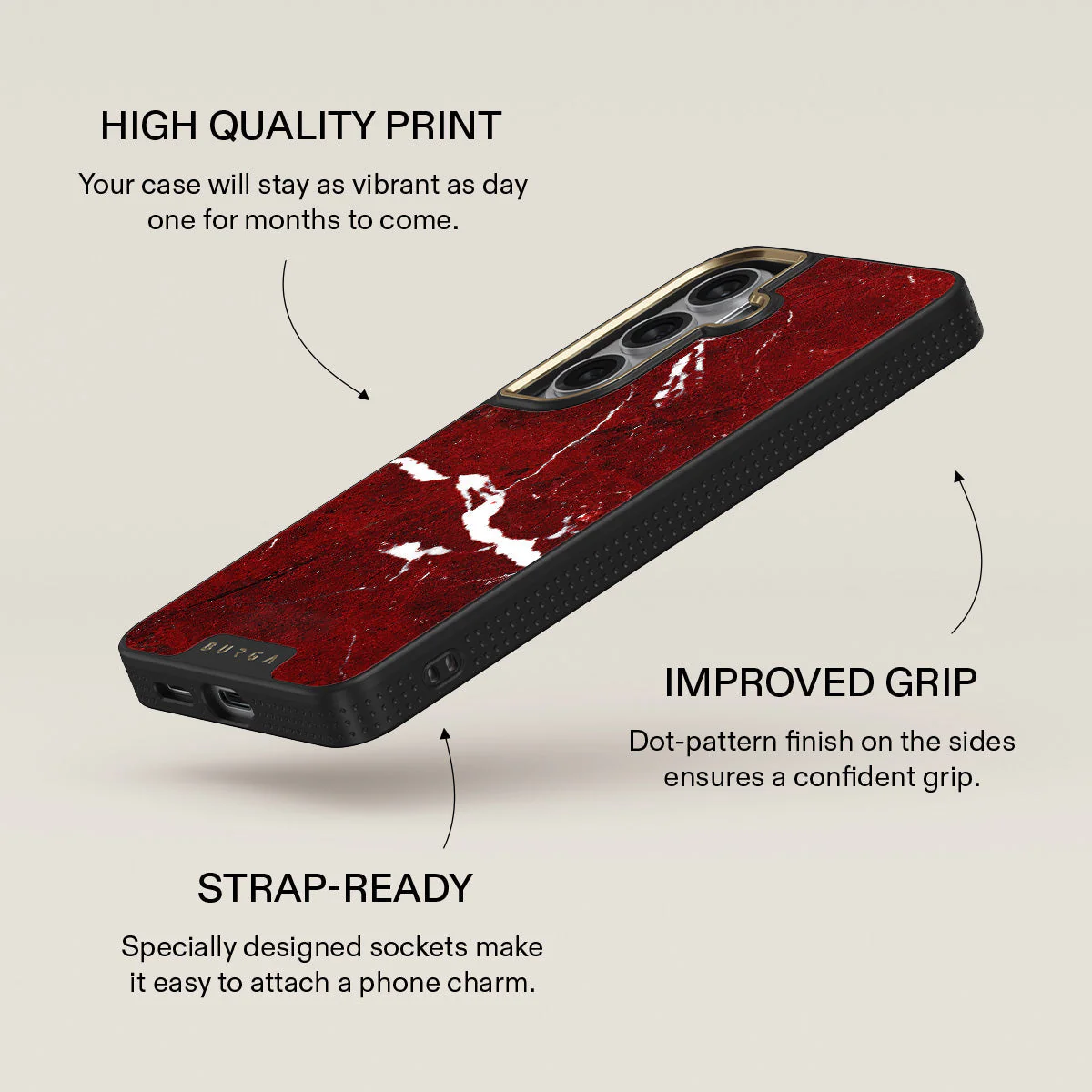 Iconic Red Ruby - Marble Samsung Galaxy S26 Case - Image 9