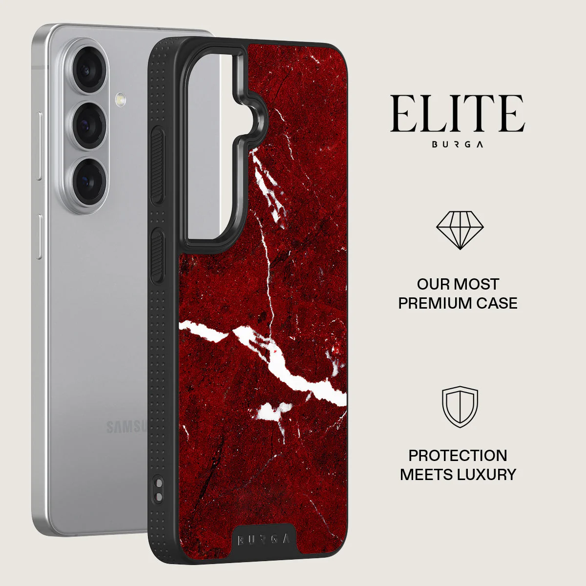 Iconic Red Ruby - Marble Samsung Galaxy S26 Plus Case - Image 13
