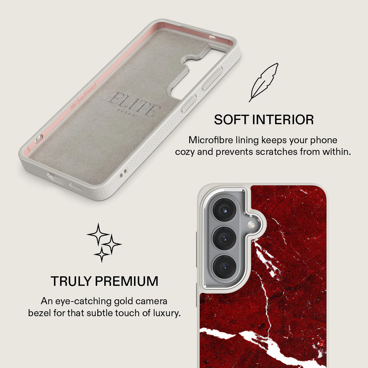 Iconic Red Ruby - Marble Samsung Galaxy S26 Plus Case - Image 38
