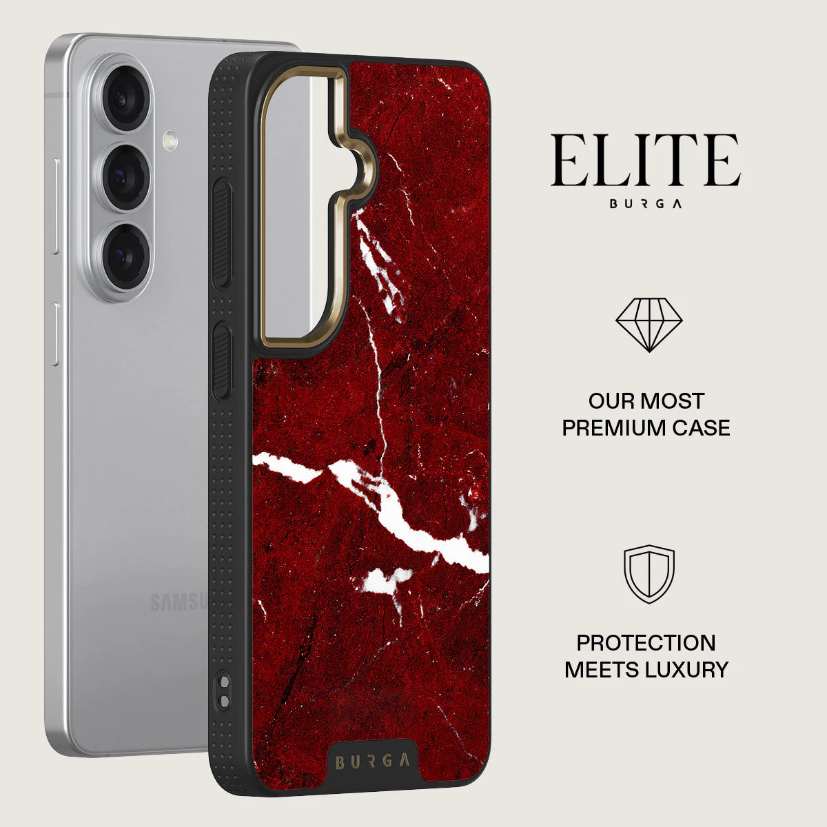 Iconic Red Ruby - Marble Samsung Galaxy S26 Plus Case - Image 6