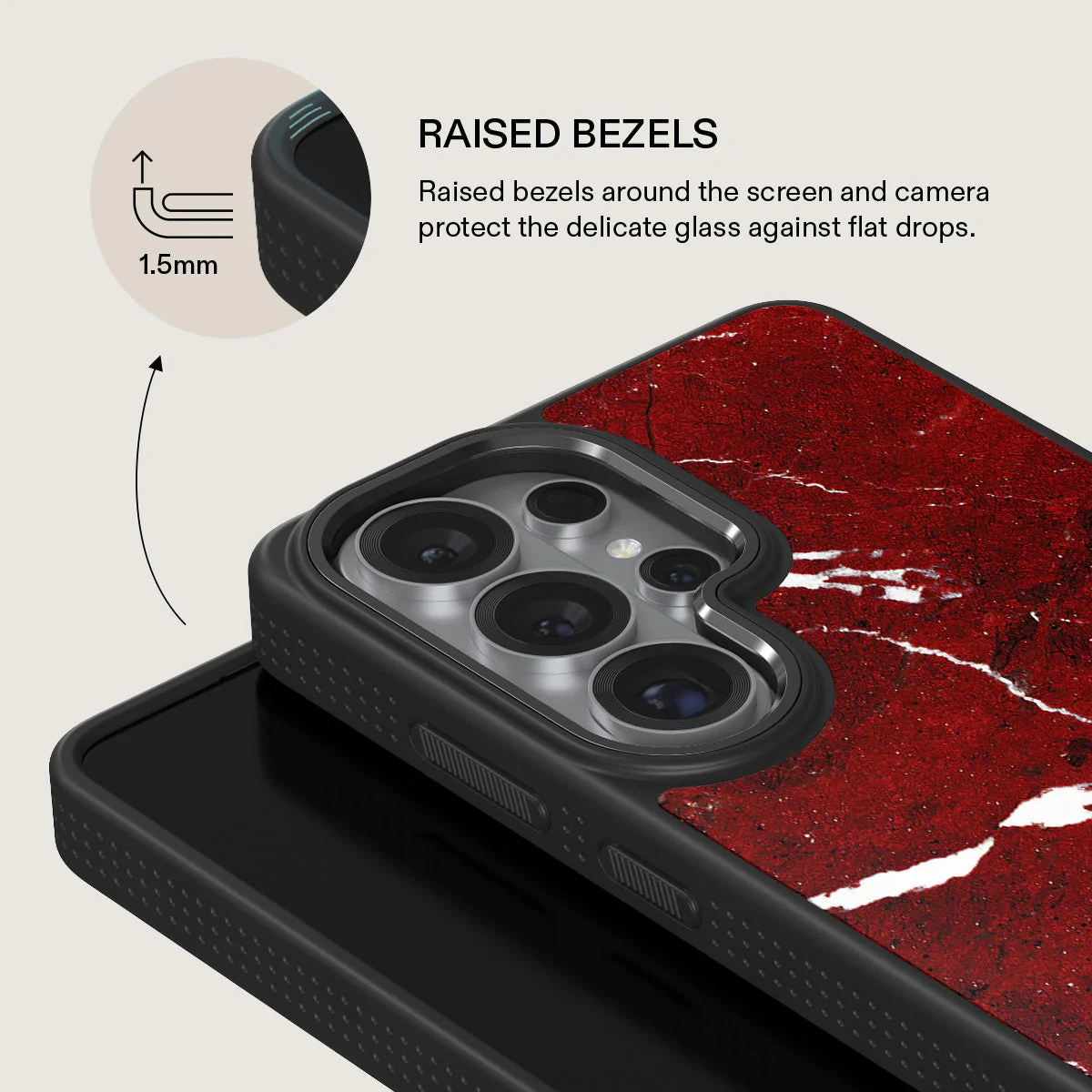 Iconic Red Ruby - Marble Samsung Galaxy S26 Ultra Case - Image 15