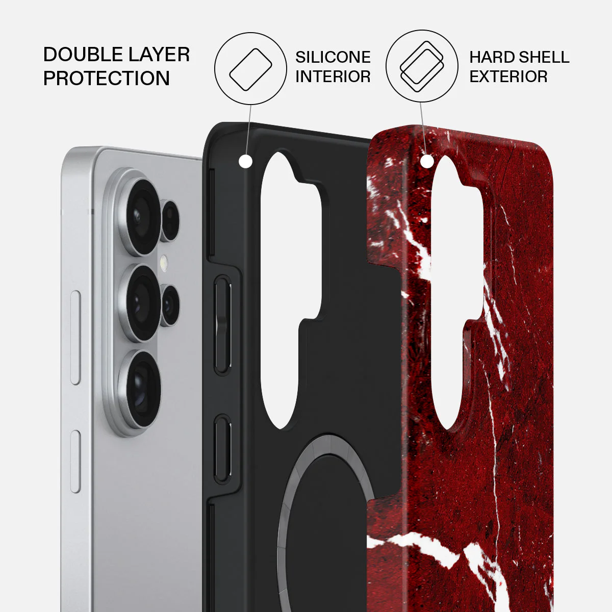 Iconic Red Ruby - Marble Samsung Galaxy S26 Ultra Case - Image 2