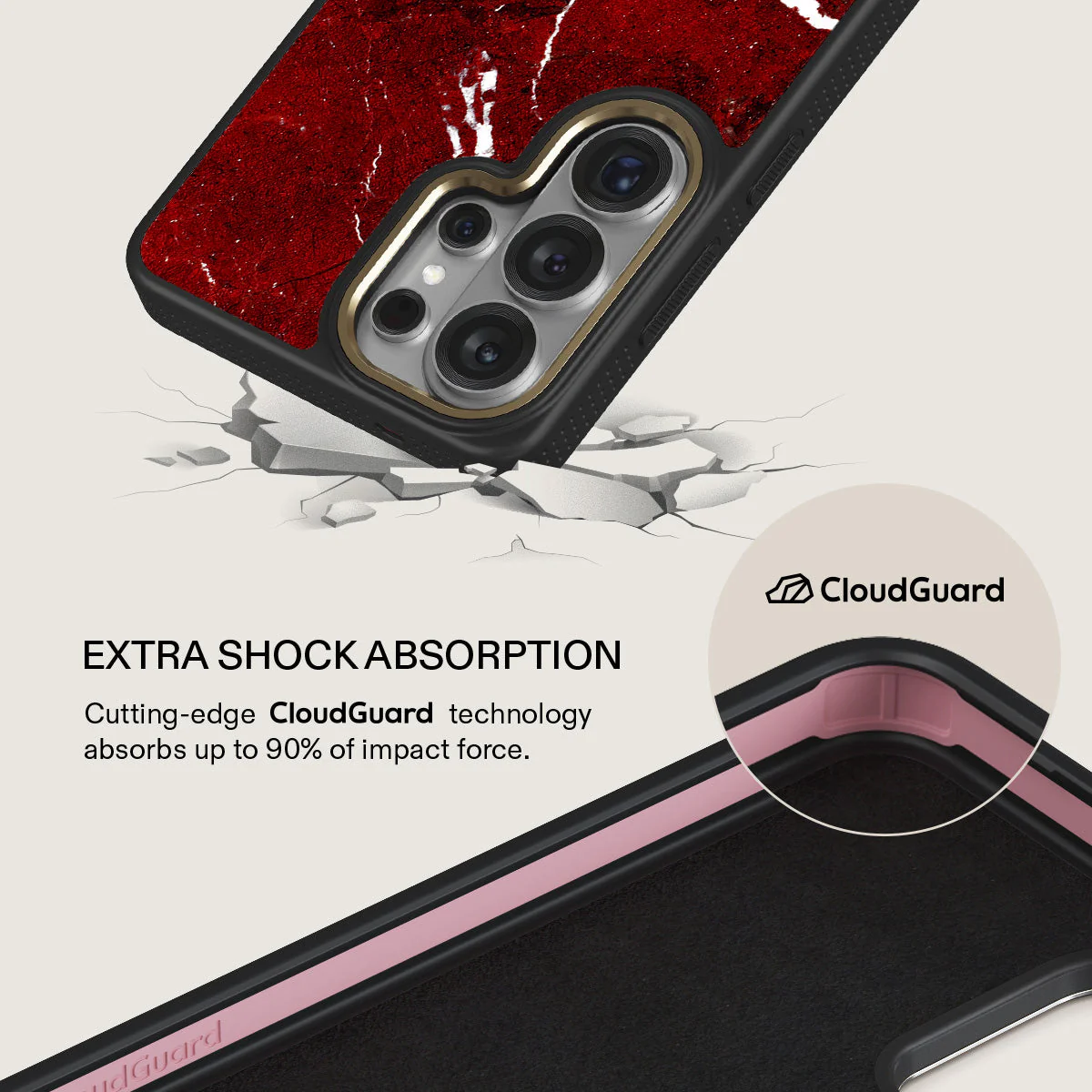 Iconic Red Ruby - Marble Samsung Galaxy S26 Ultra Case - Image 7