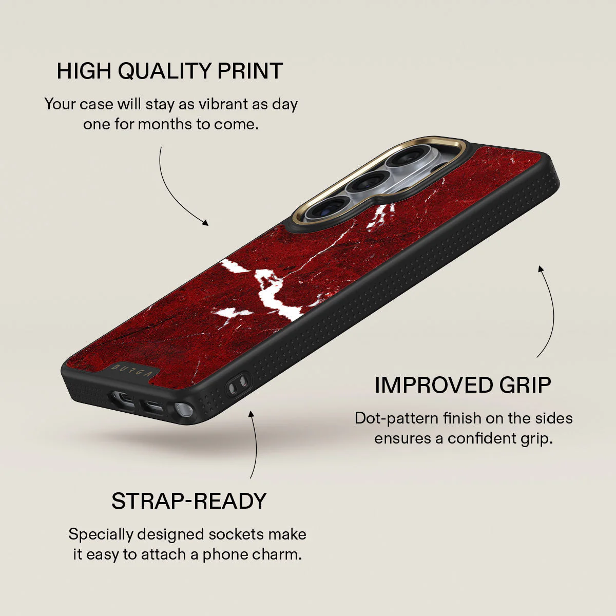 Iconic Red Ruby - Marble Samsung Galaxy S26 Ultra Case - Image 9