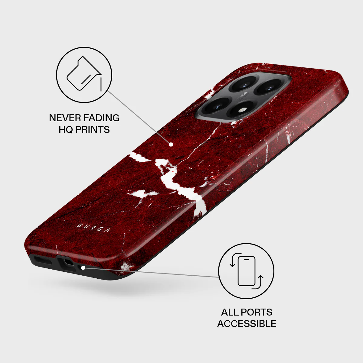 Iconic Red Ruby - Marble Xiaomi 15T Case - Image 3