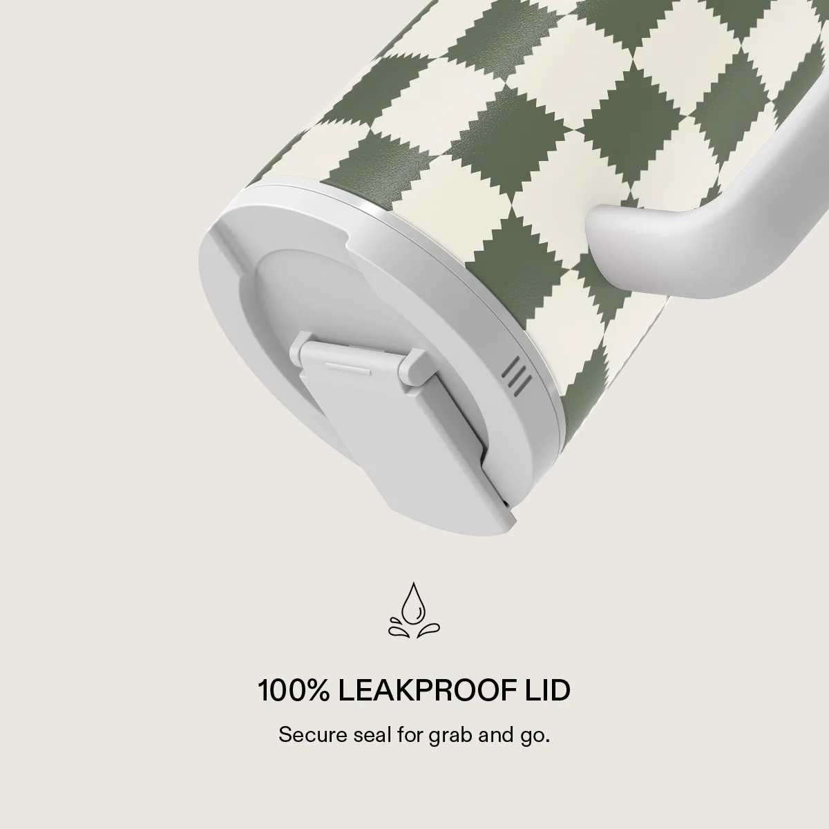 Retro Grid - EasyGrip Travel Mug - Image 3