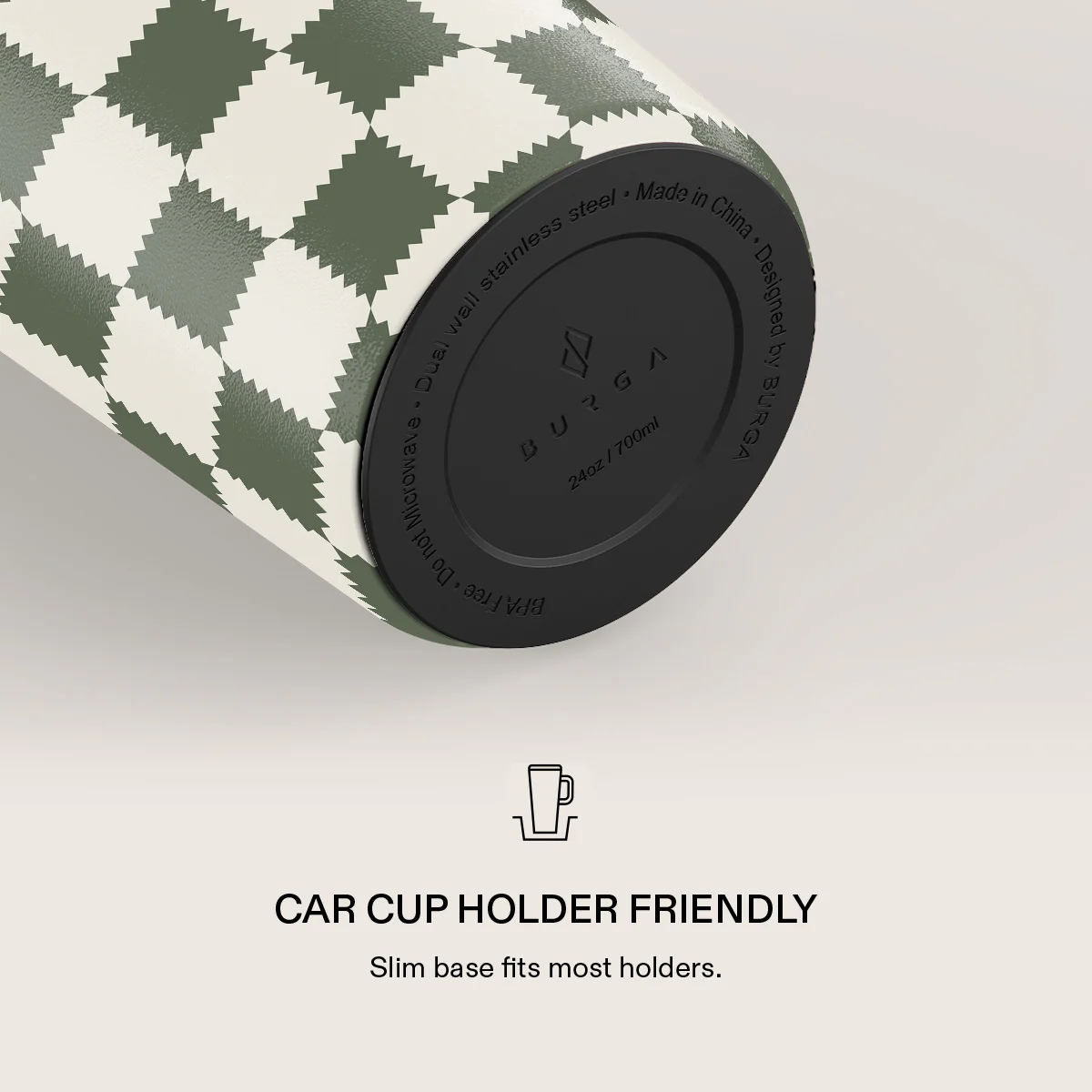 Retro Grid - EasyGrip Travel Mug - Image 5