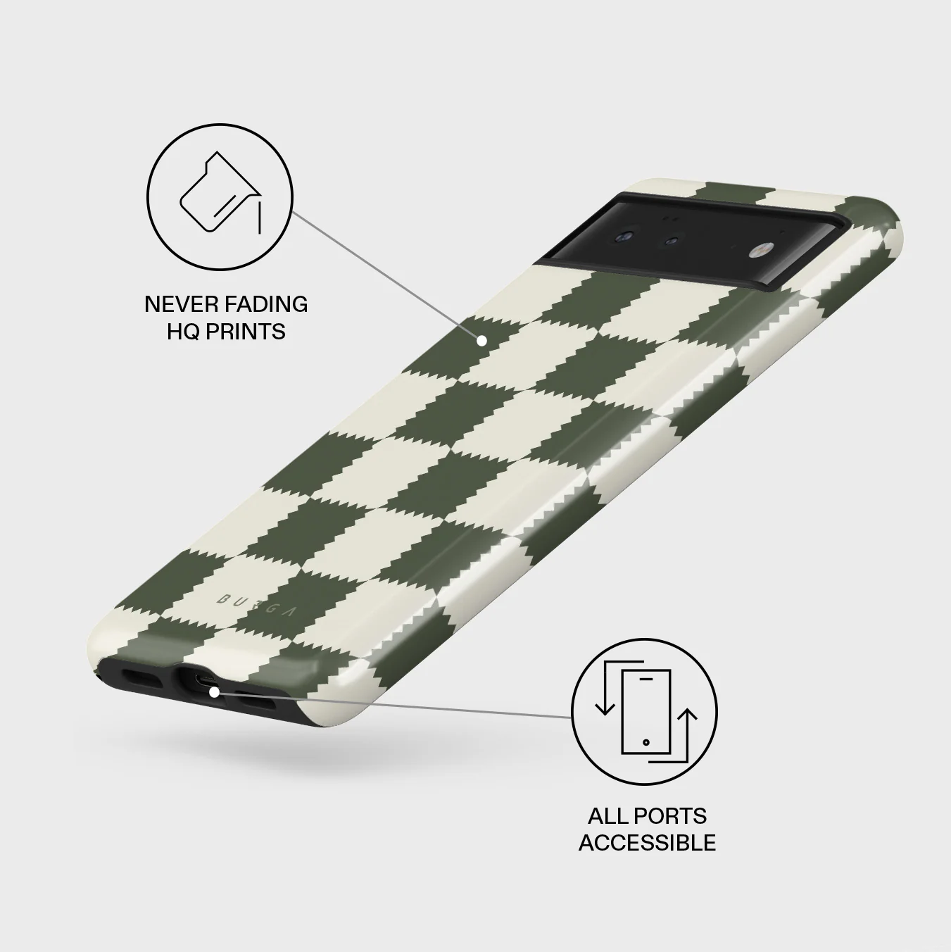 Retro Grid - Google Pixel 6 Case - Image 3
