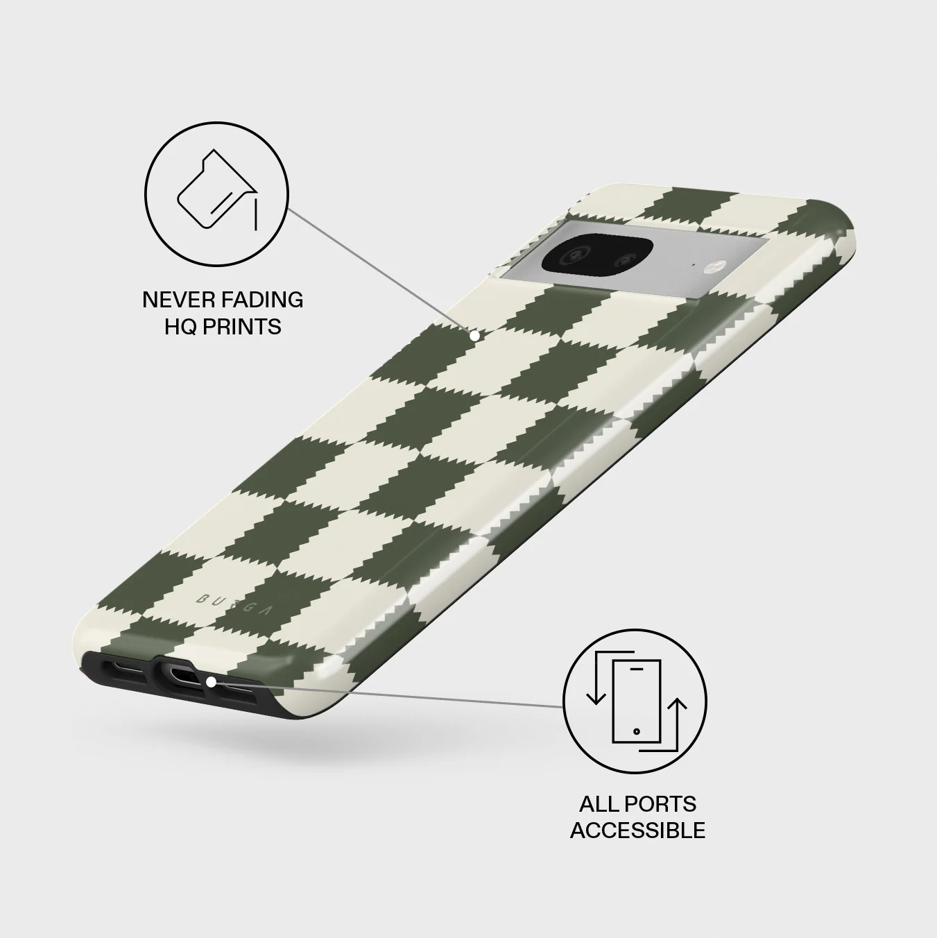 Retro Grid - Google Pixel 7a Case - Image 3