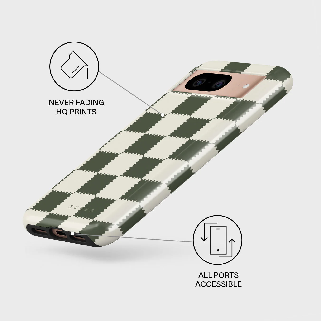 Retro Grid - Google Pixel 8 Case - Image 3