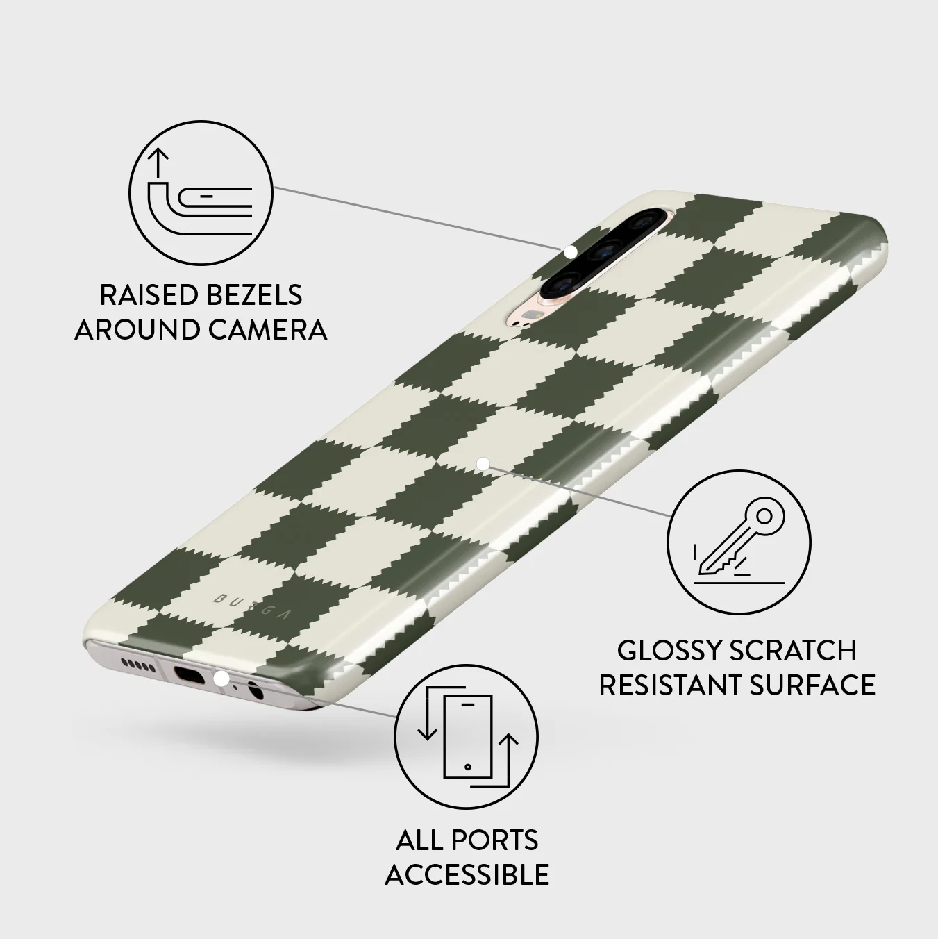 Retro Grid - Huawei P30 Case - Image 3