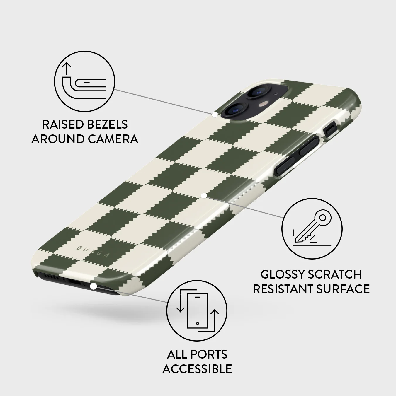 Retro Grid - iPhone 12 Mini Case - Image 3