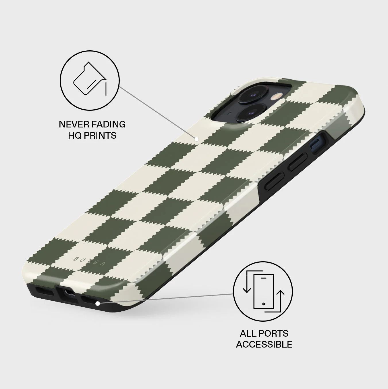 Retro Grid - iPhone 15 Case - Image 3