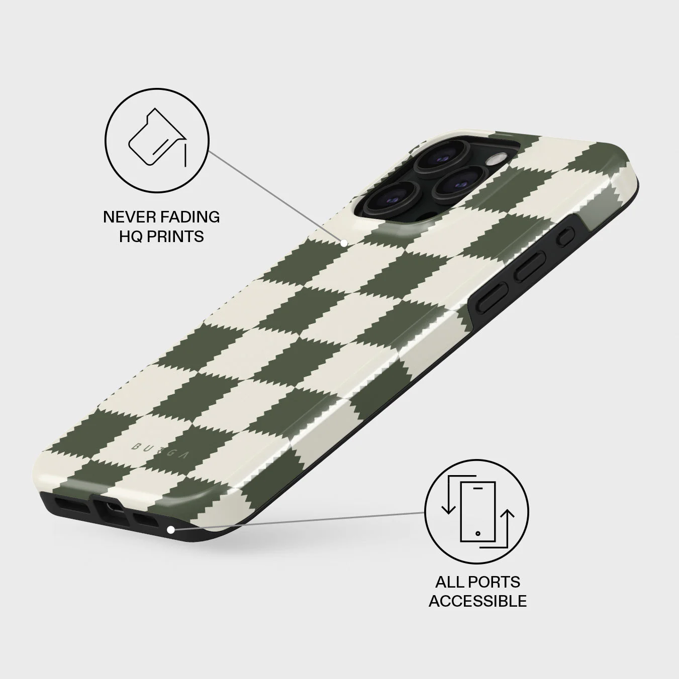 Retro Grid - iPhone 15 Pro Case - Image 3