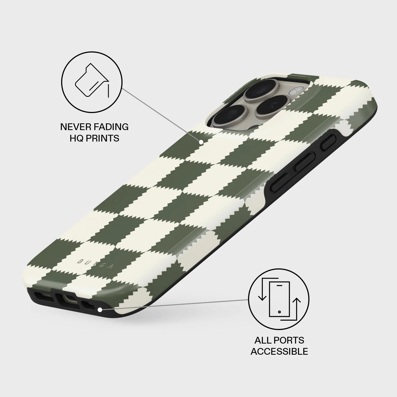 Retro Grid - iPhone 16 Pro Case - Image 3