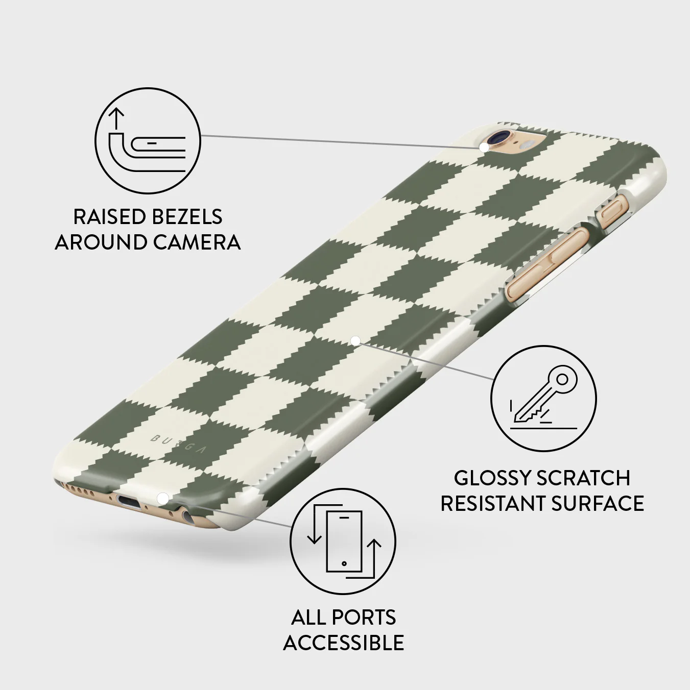 Retro Grid - iPhone 6 / 6S Case - Image 3