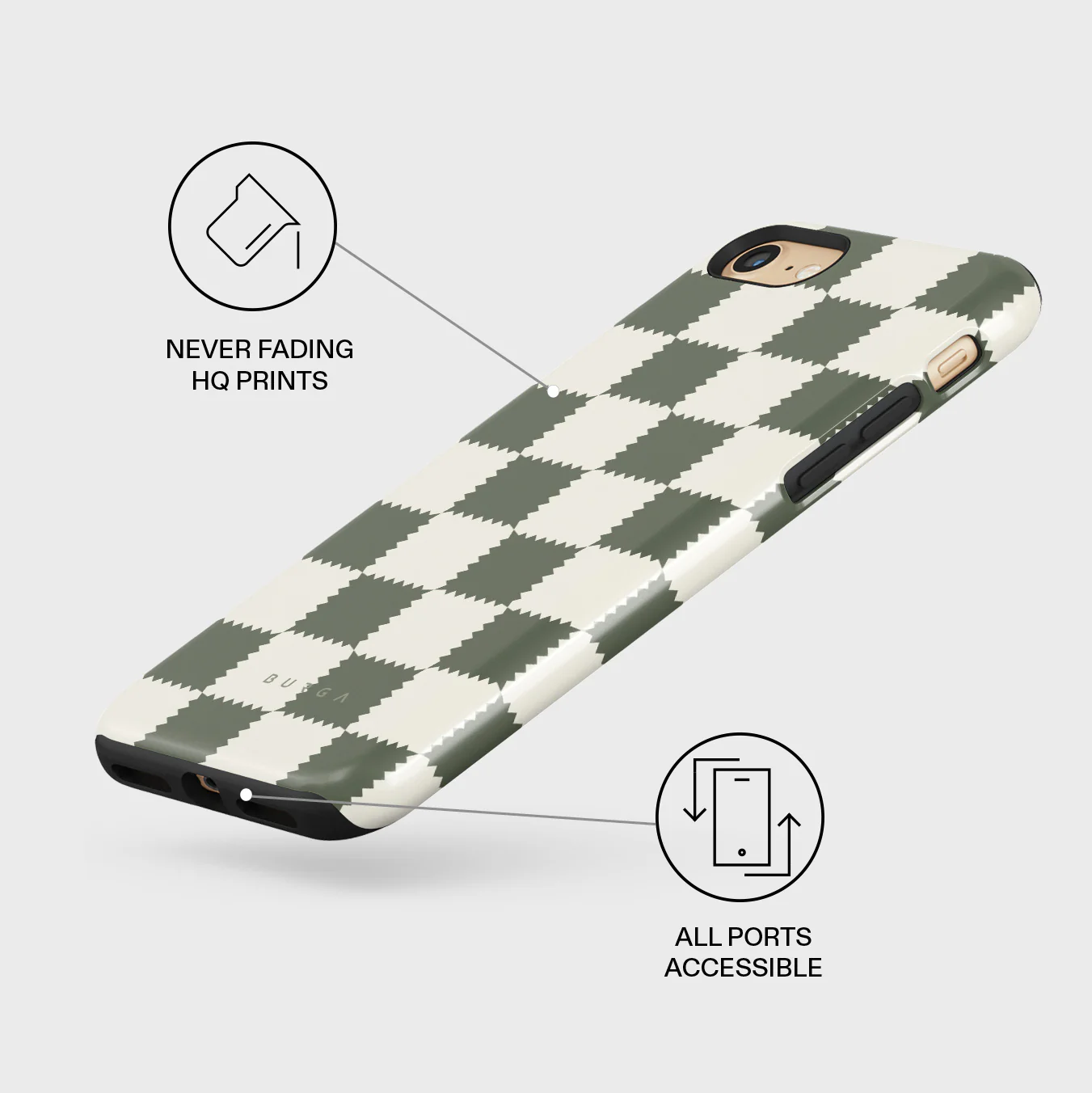Retro Grid - iPhone SE (2020) Case - Image 7