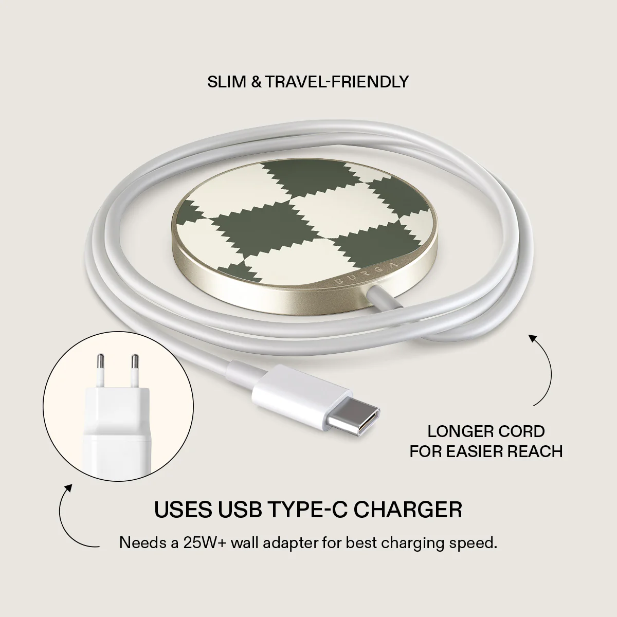 Retro Grid - Magnetic Wireless Charger - Image 3