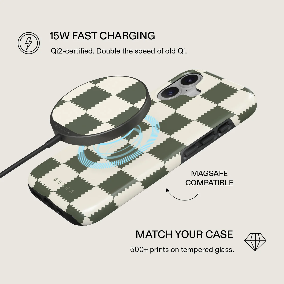 Retro Grid - Magnetic Wireless Charger - Image 5