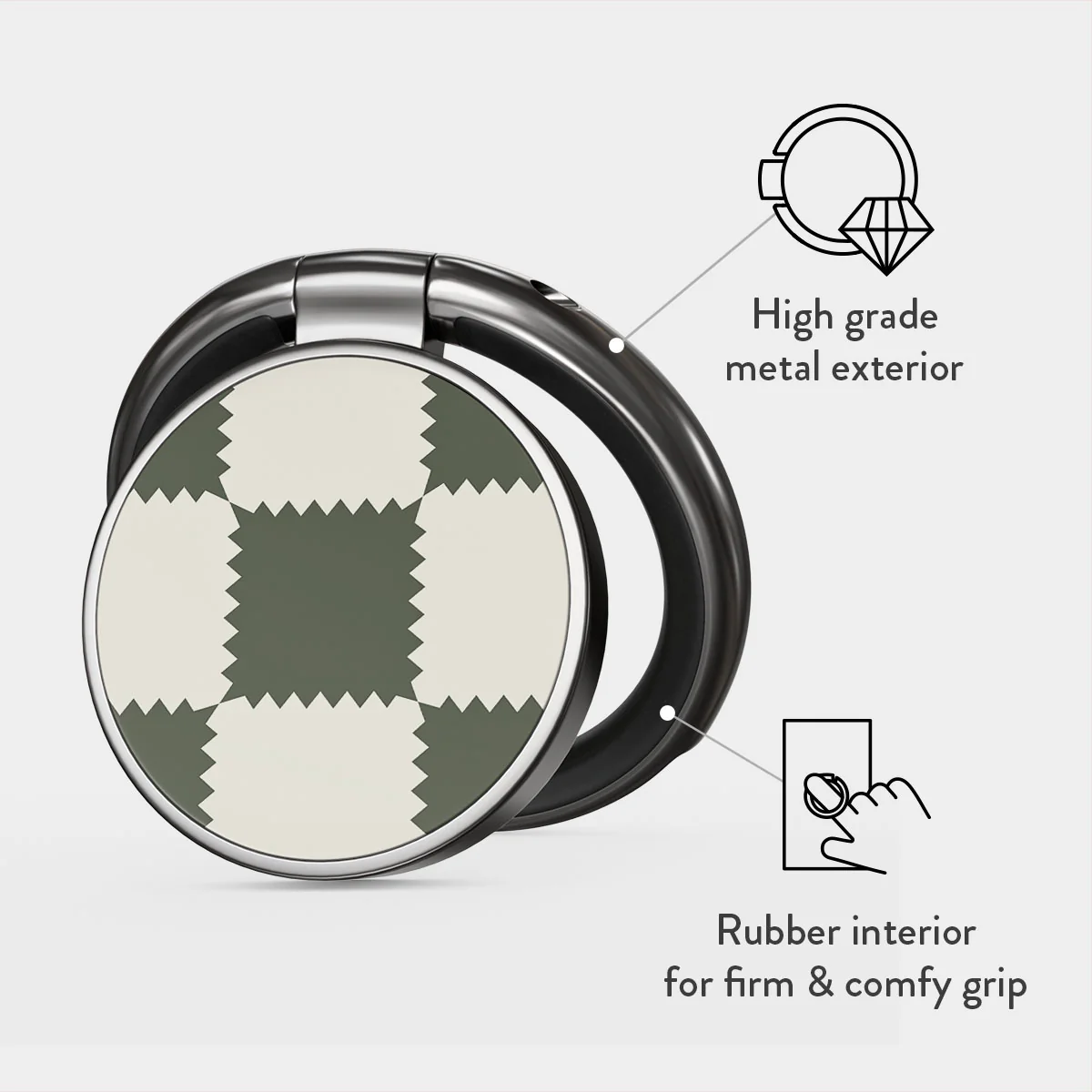 Retro Grid - Adhesive Ring Holder - Image 2