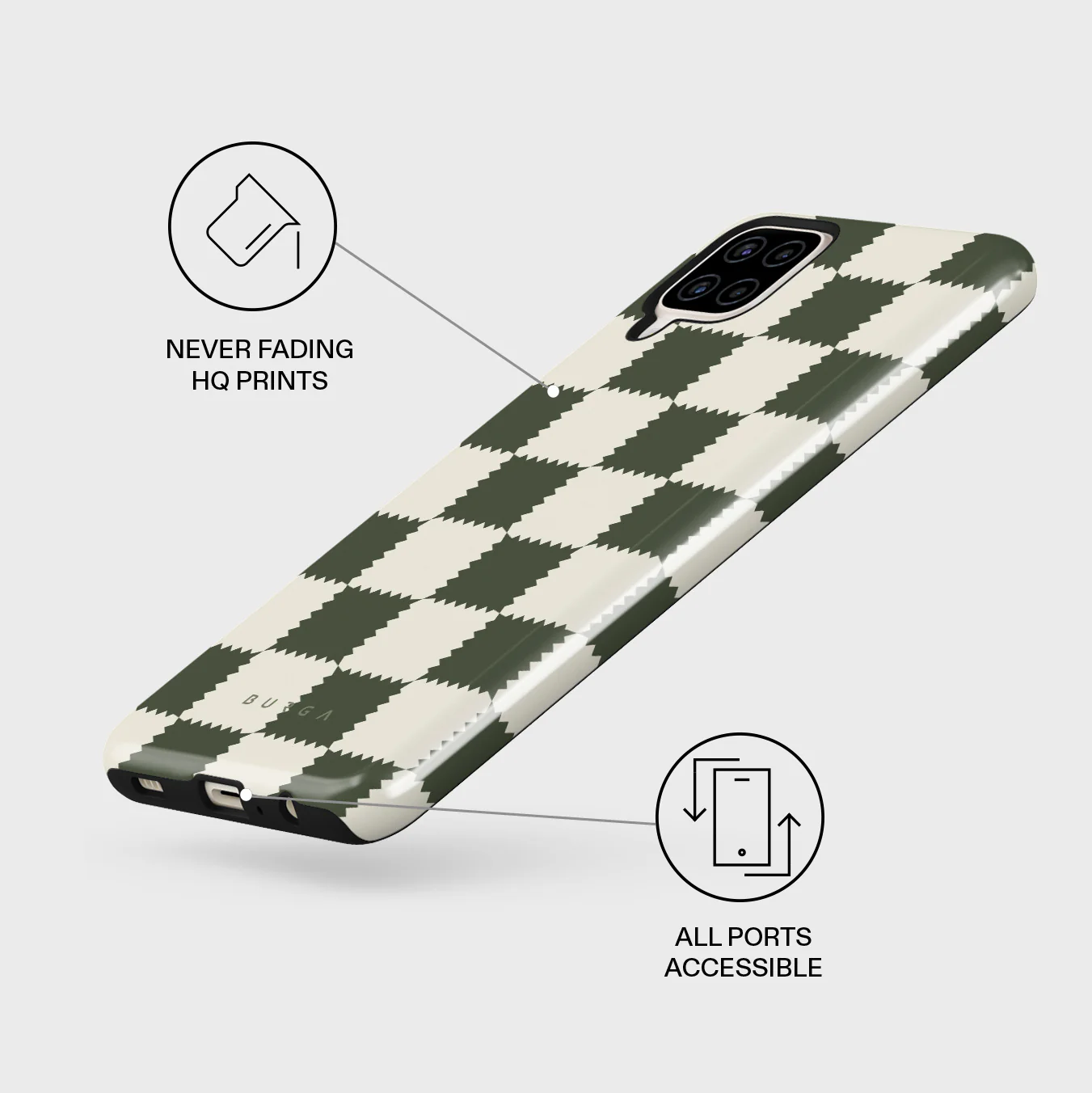Retro Grid - Samsung Galaxy A12 4G Case - Image 3