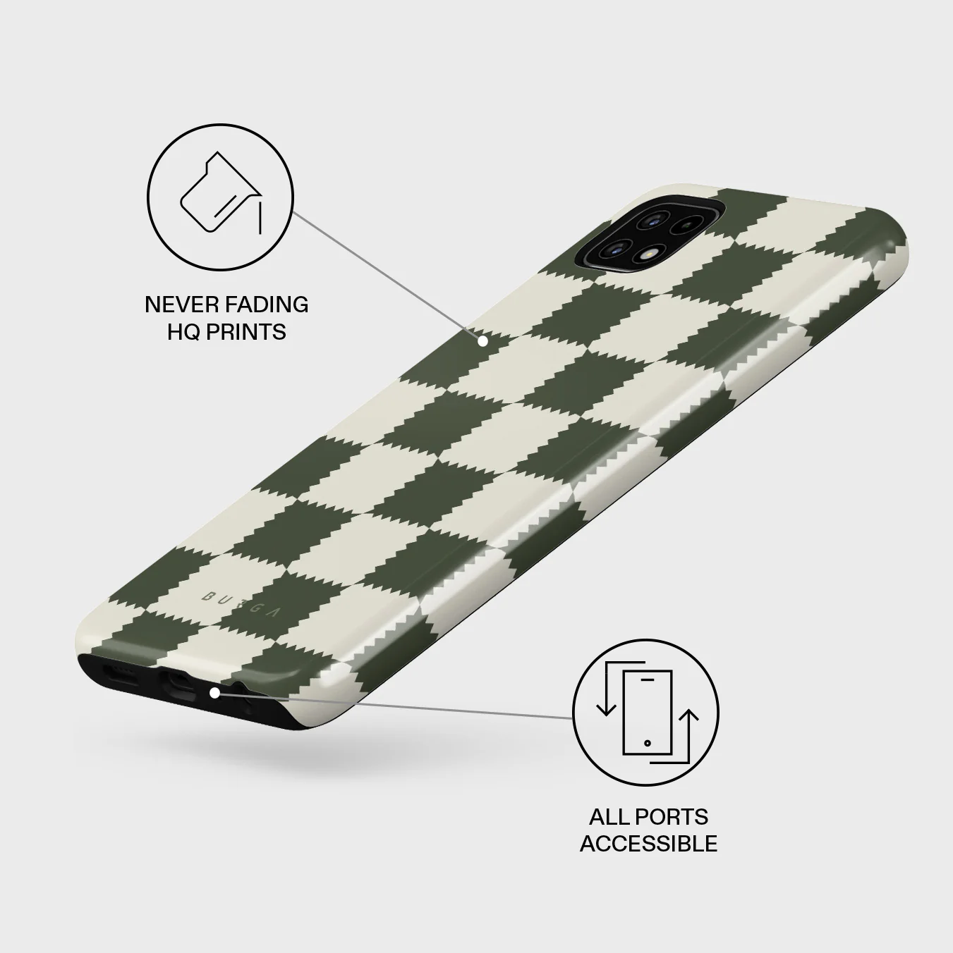 Retro Grid - Samsung Galaxy A22 5G Case - Image 3