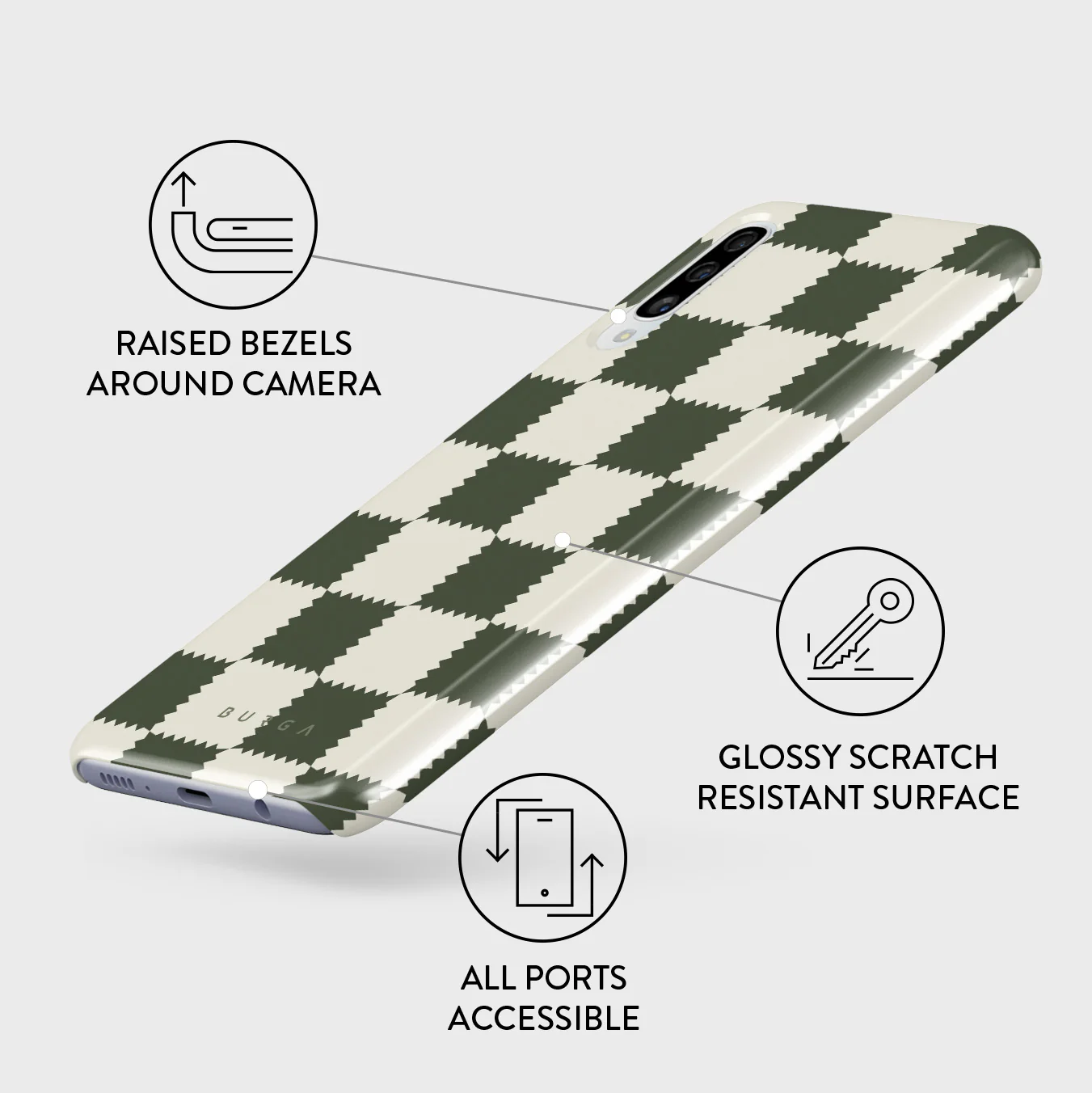 Retro Grid - Samsung Galaxy A50 Case - Image 3