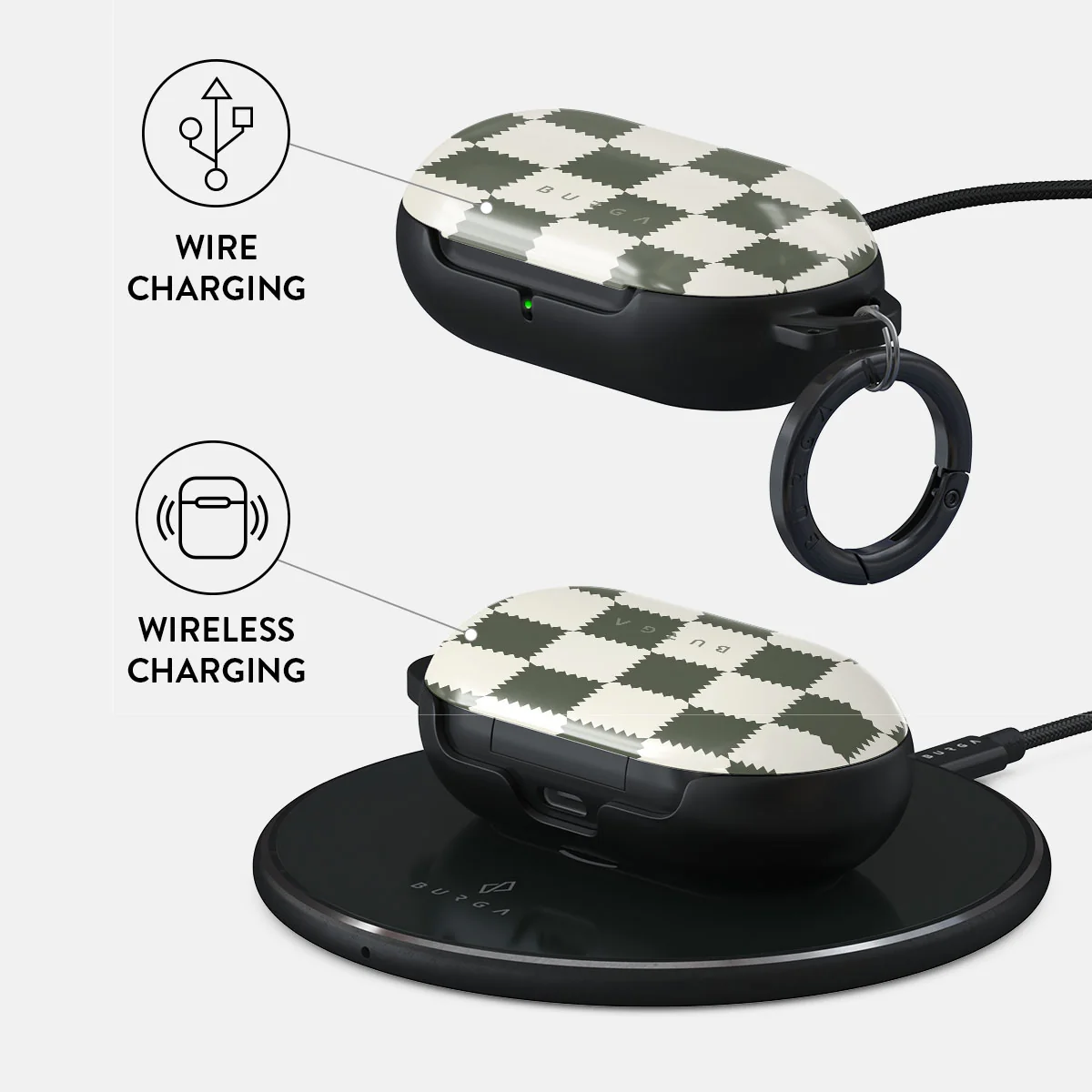 Retro Grid - Samsung Galaxy Buds Plus Case - Image 3