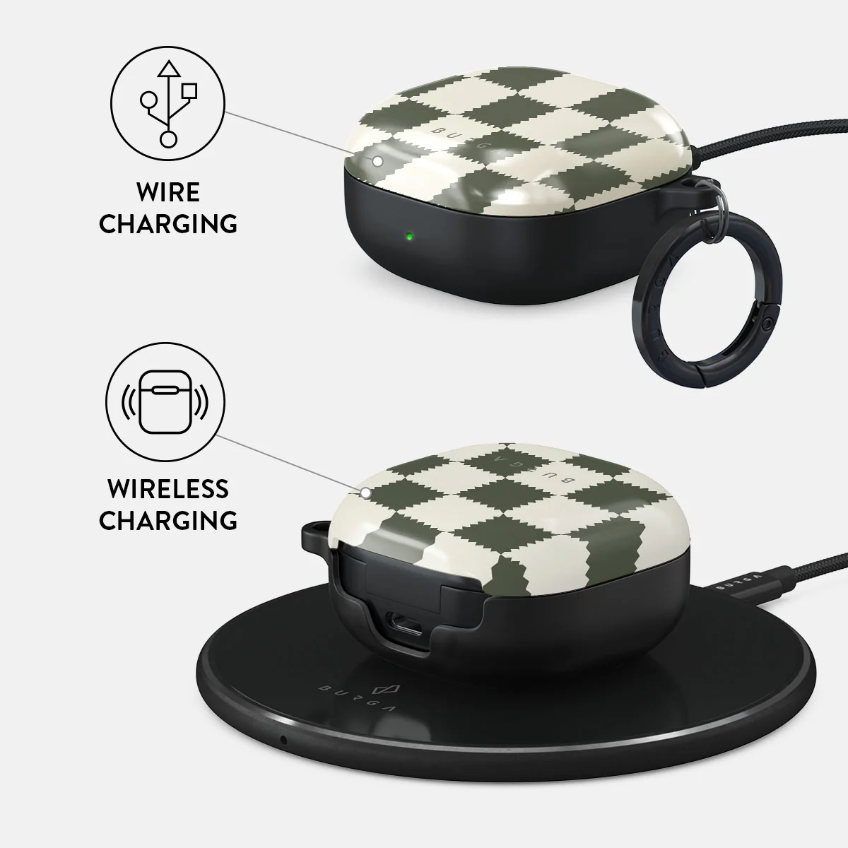 Retro Grid - Samsung Galaxy Buds Pro Case - Image 3