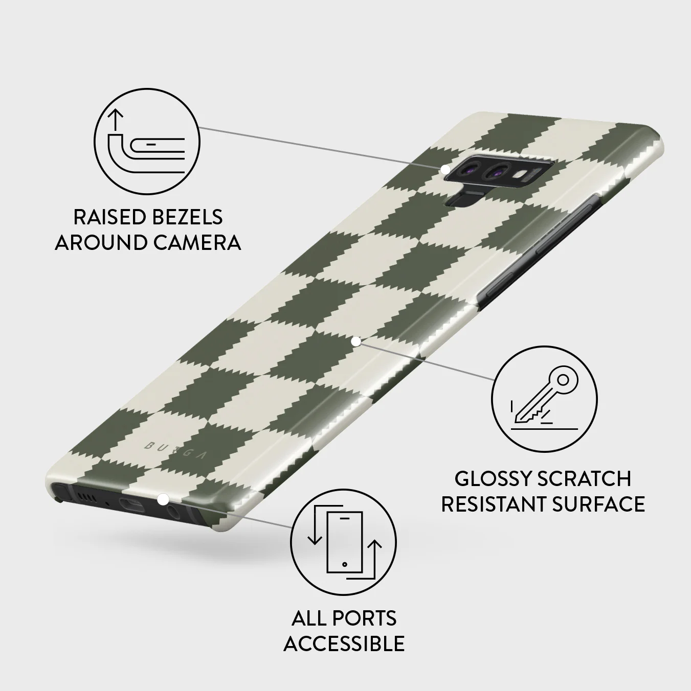 Retro Grid - Samsung Galaxy Note 9 Case - Image 3