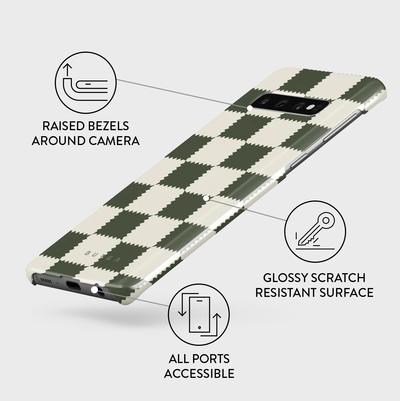 Retro Grid - Samsung Galaxy S10 Plus Case - Image 3