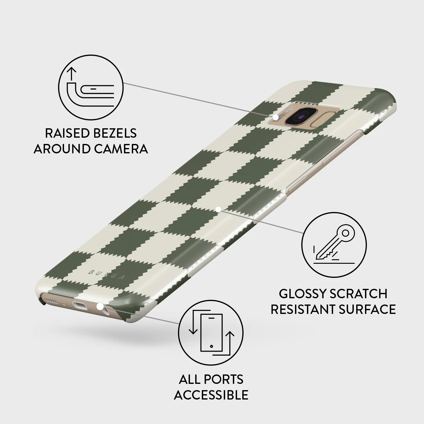 Retro Grid - Samsung Galaxy S8 Case - Image 3