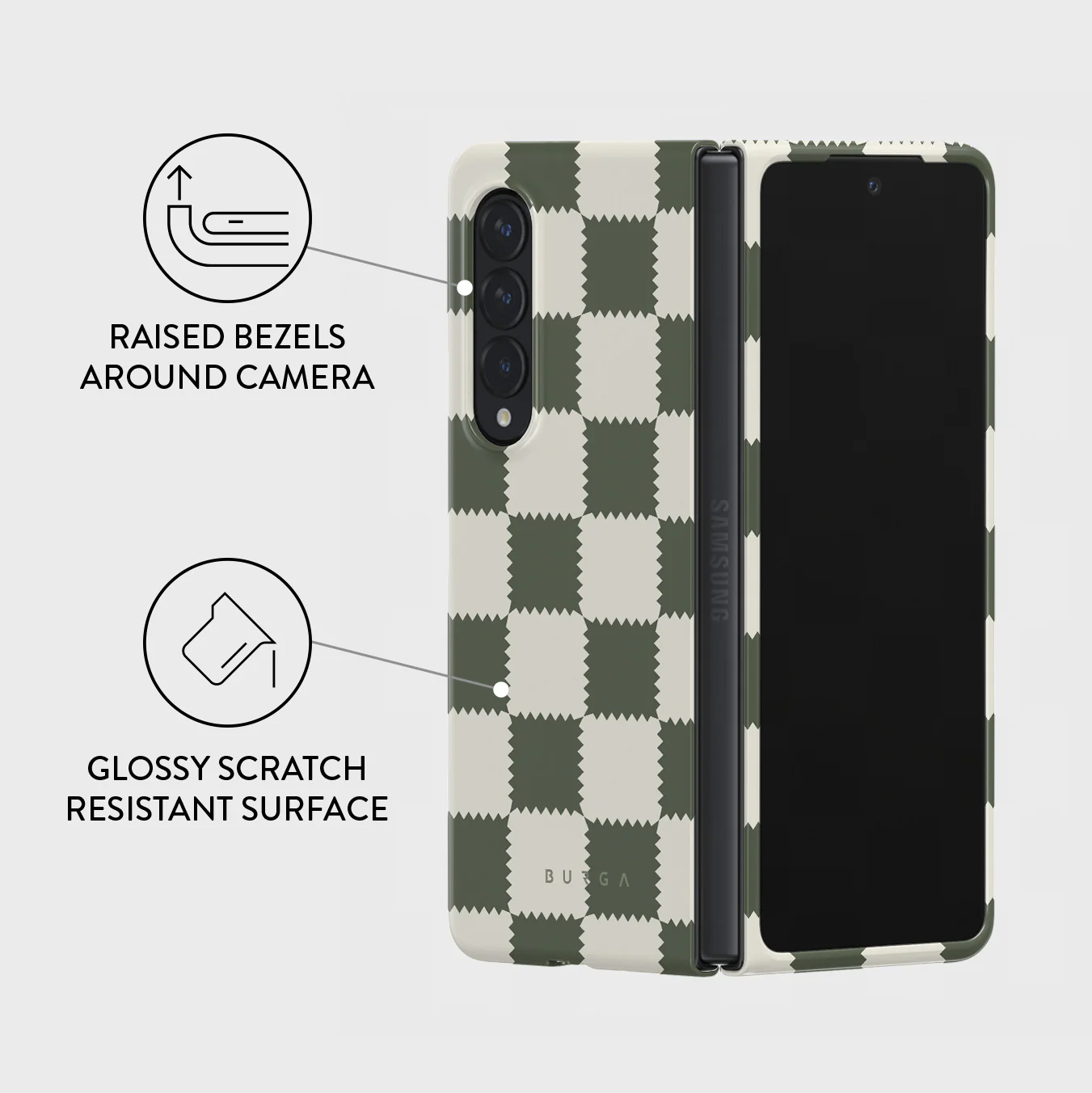 Retro Grid - Samsung Galaxy Z Fold 3 Case - Image 3