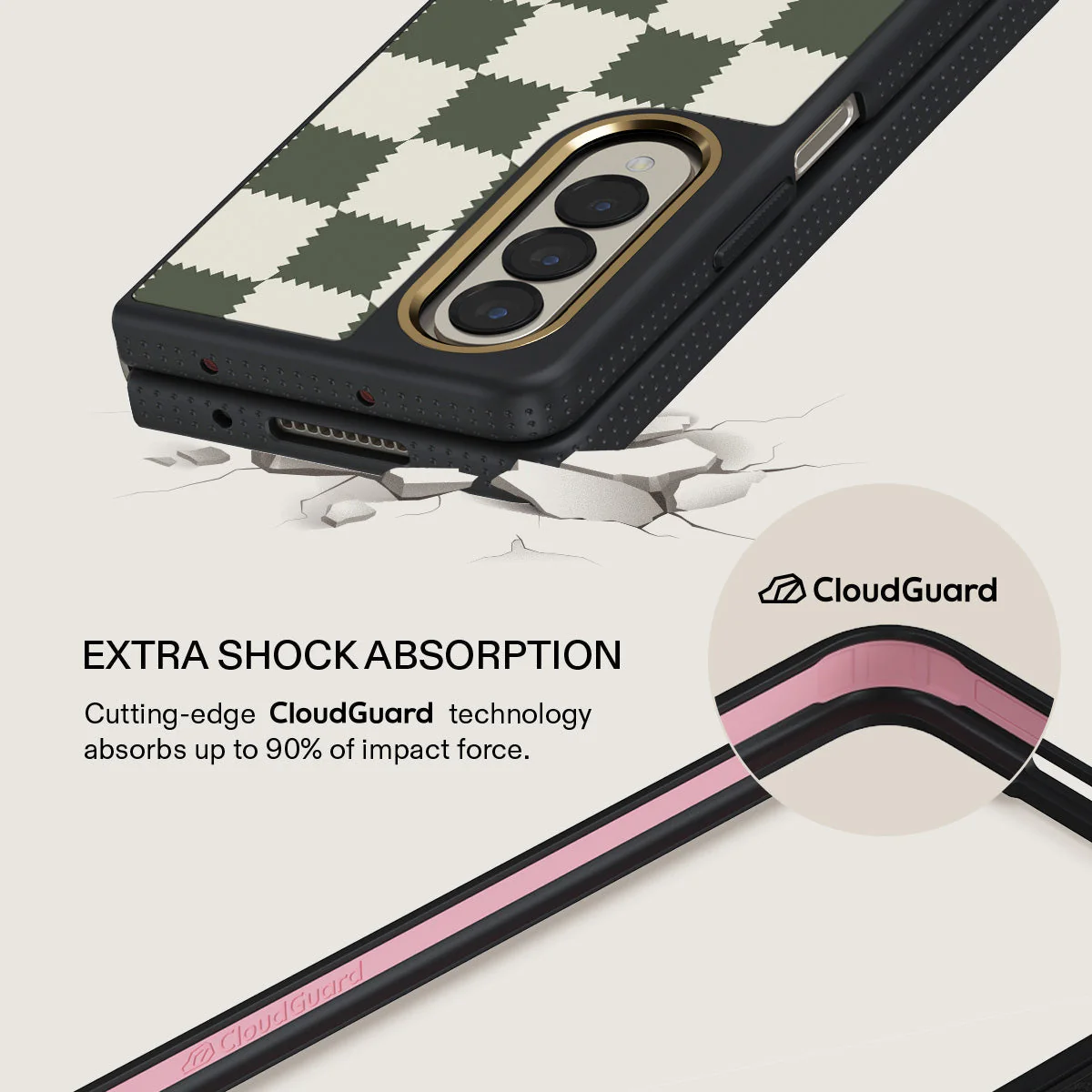 Retro Grid - Samsung Galaxy Z Fold 4 Case - Image 8