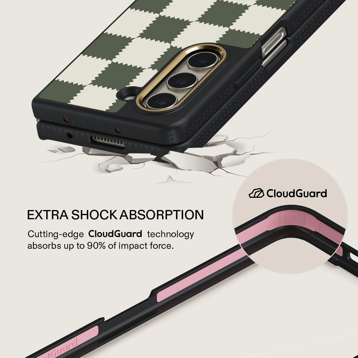 Retro Grid - Samsung Galaxy Z Fold 5 Case - Image 3