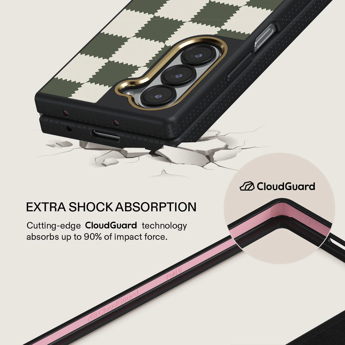 Retro Grid - Samsung Galaxy Z Fold 6 Case - Image 3