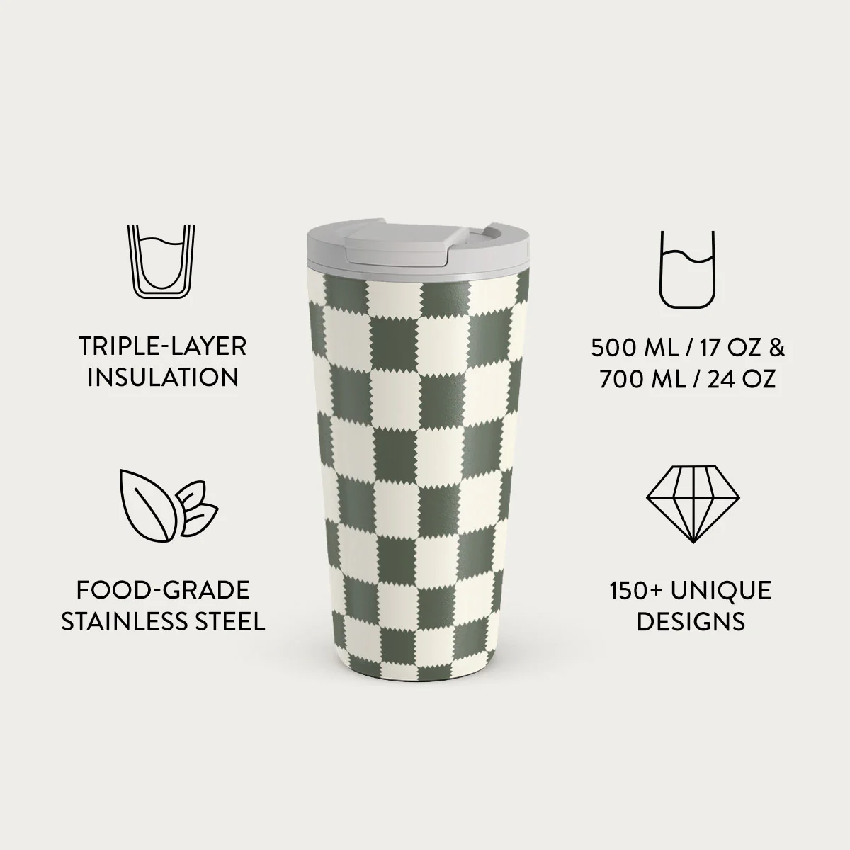 Retro Grid - Travel Mug - Image 7