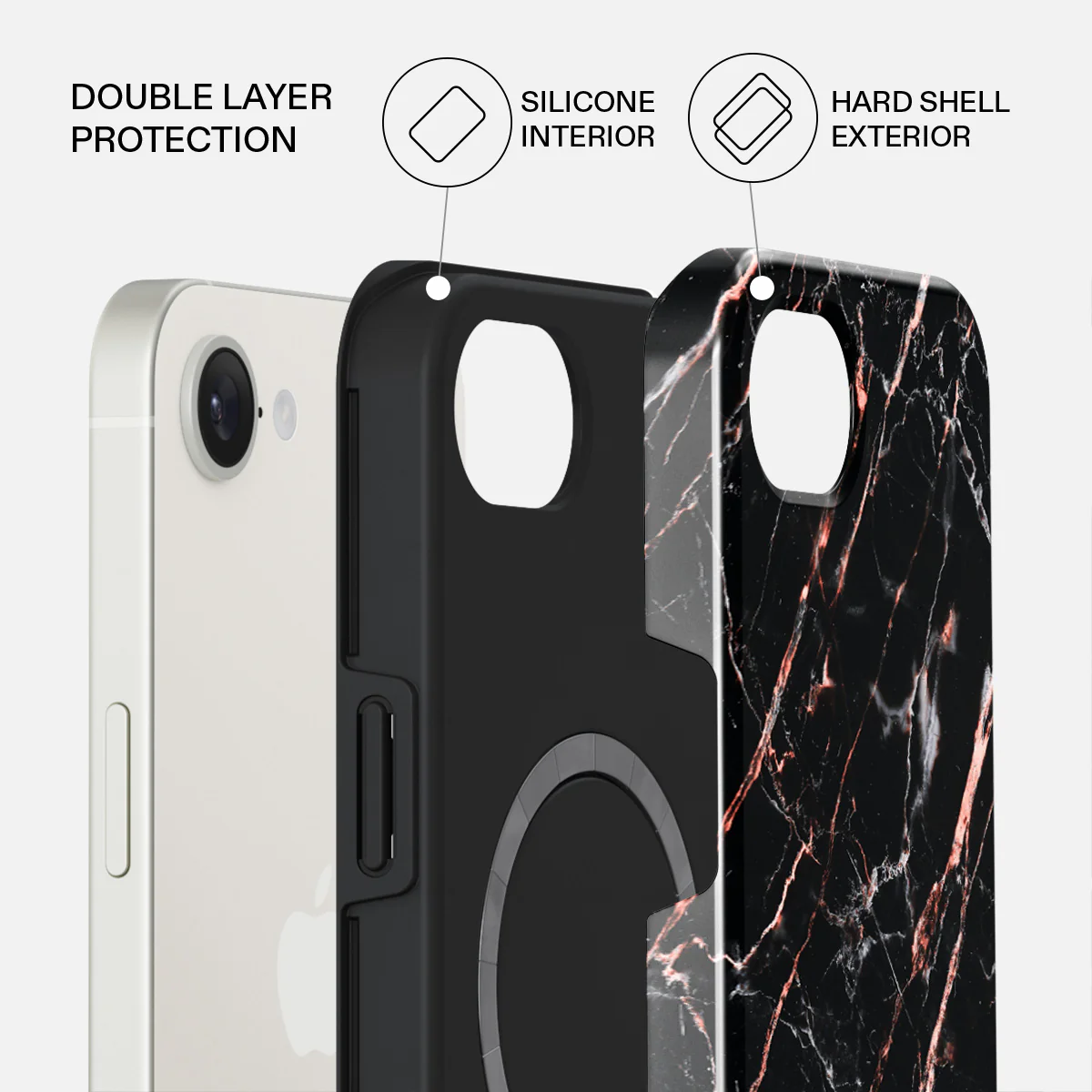 Rose Gold Marble - iPhone 17e Case - Image 2