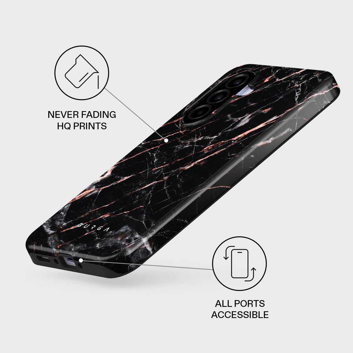 Rose Gold Marble - Samsung Galaxy A37 5G Case - Image 3