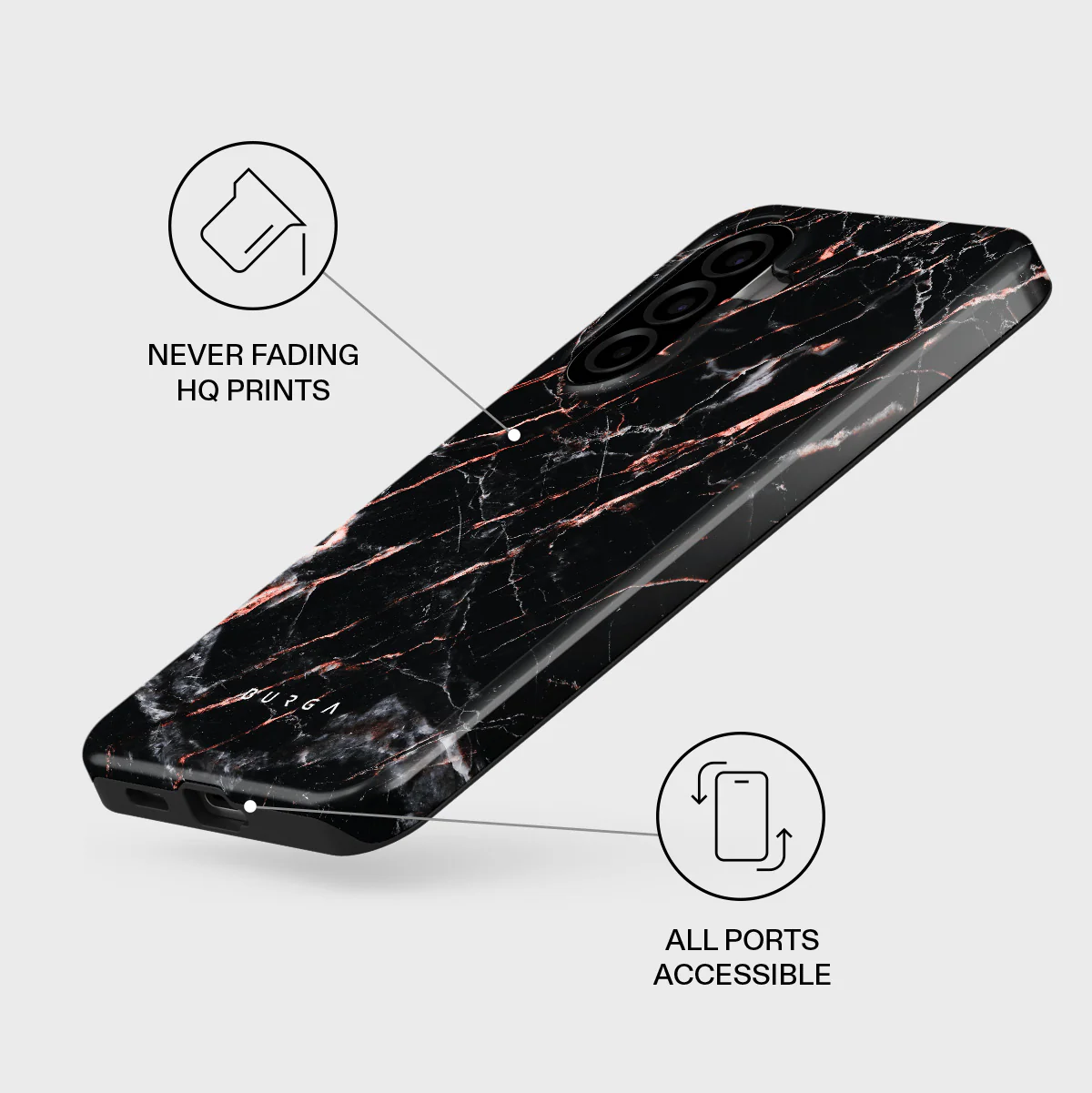 Rose Gold Marble - Samsung Galaxy A57 5G Case - Image 3